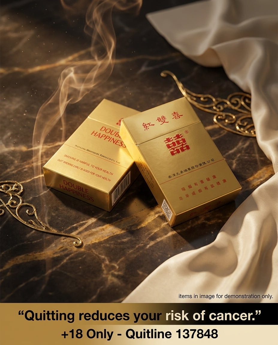 Double Happiness Gold Cigarettes 20s x 10 Packs – Smooth Classic Balance, Fast Shipping to Your Door