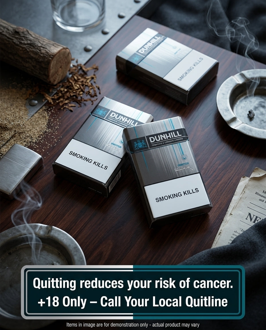 Dunhill Grey Switch Menthol England Cigarettes 20s x 10 Packs – Refined Cool Menthol, Direct Delivery to Your Door