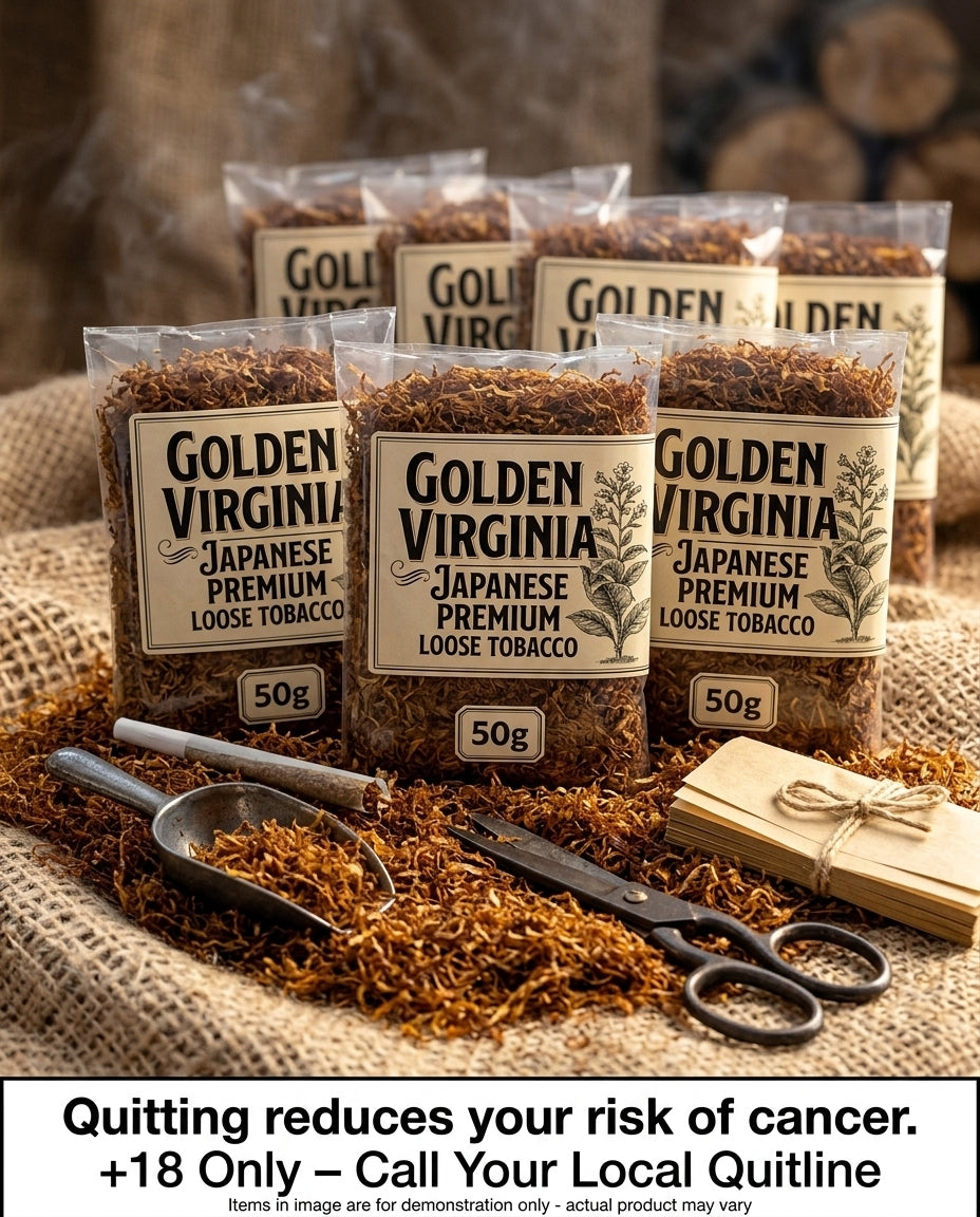 Golden Virginia 500g Japanese Premium Loose Tobacco – Smooth Virginia Blend, Bulk Flexibility & Fast Delivery to Your Door