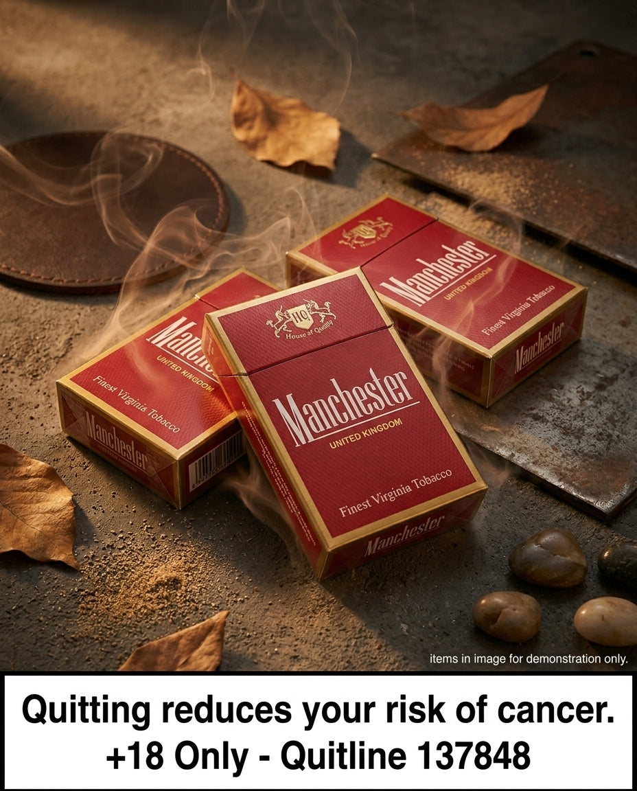 Manchester Red Flow Filter Cigarettes (10 packs × 20) – Strong Smooth Draw Upgrade Fast Delivery to Your Door