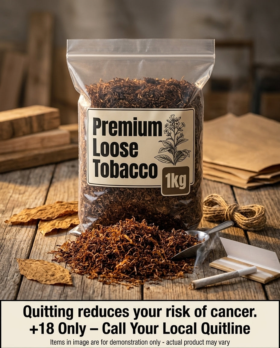 Premium Loose Tobacco 1kg – Top Value, Deep Flavour Control, Nationwide Dispatch