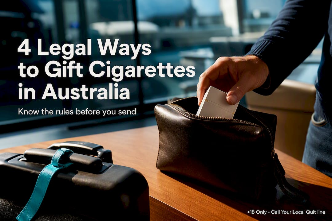 Traveller preparing tobacco within Australian allowance