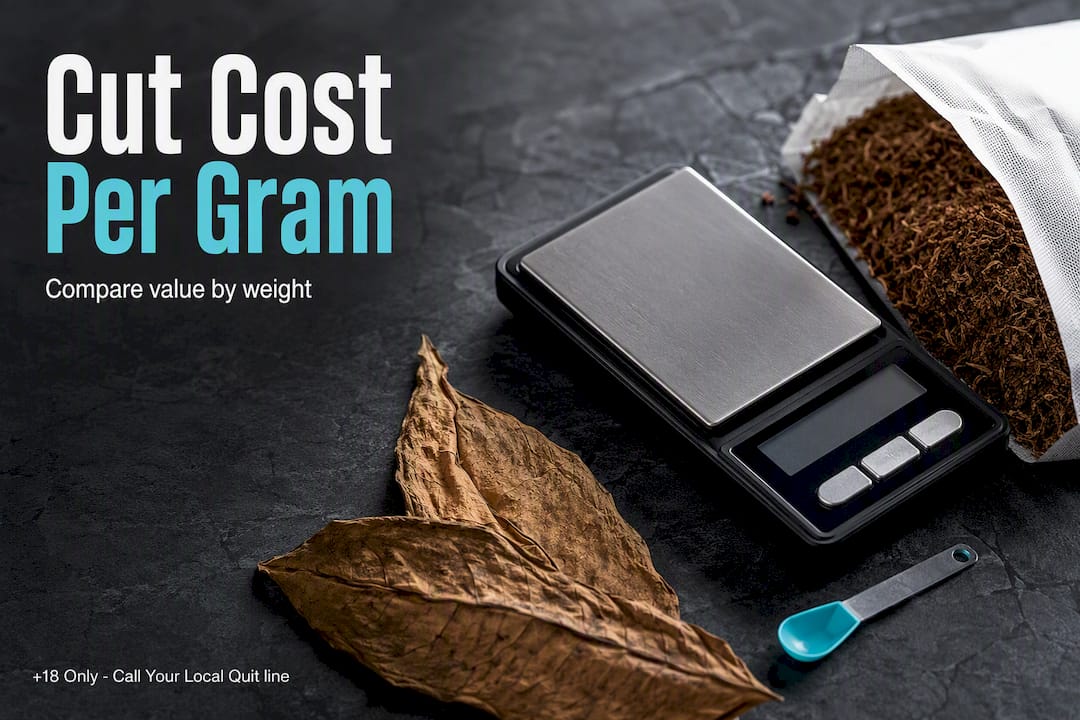 Loose tobacco cost comparison with precision scale