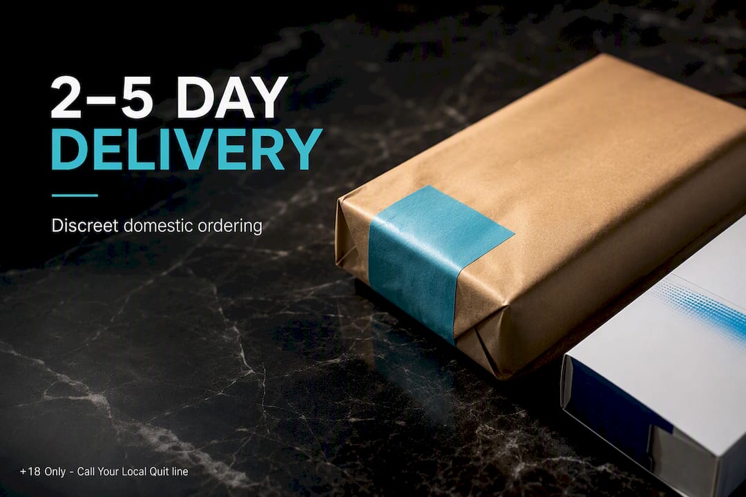 Discreet parcel with anonymous cigarette carton edge