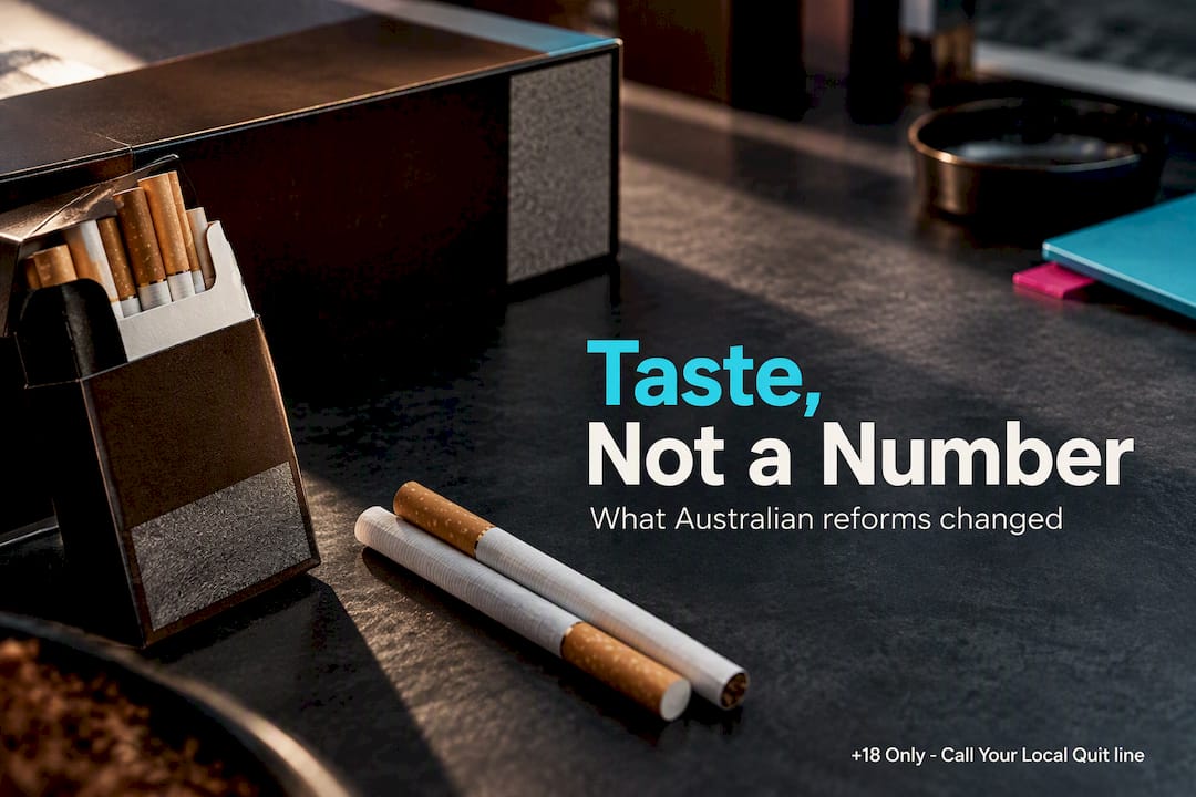 Anonymous cigarette packaging beside reform warning details