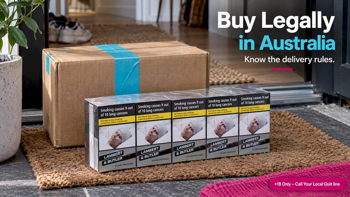 Cigarette Central tobacco parcel prepared for legal delivery