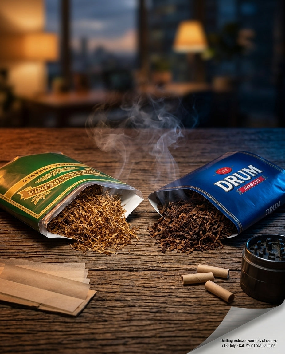 Golden Virginia vs Drum Blue Tobacco – Loose Tobacco Comparison (Australia &amp; Global Guide)