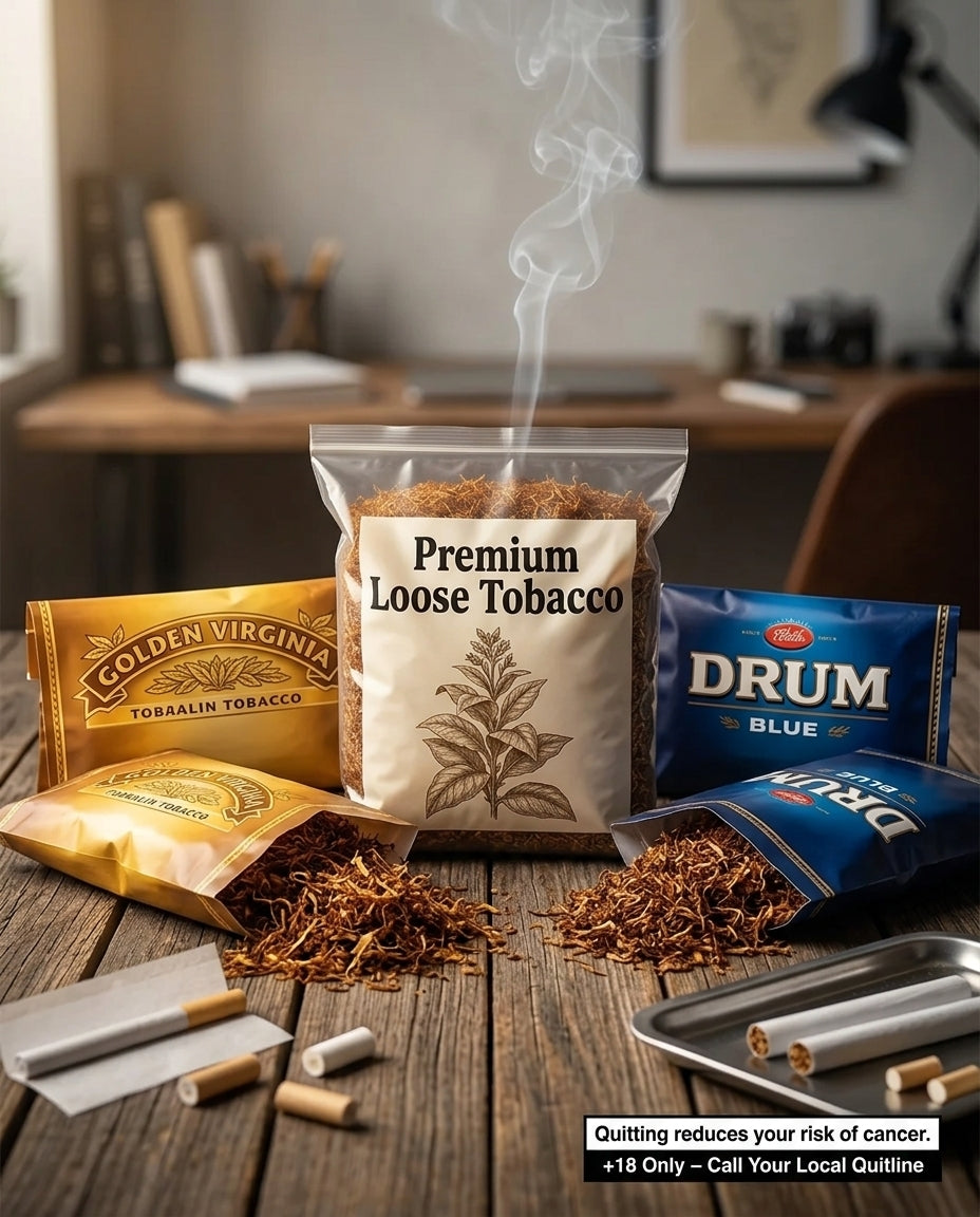 Premium Loose Tobacco vs Golden Virginia vs Drum Blue – RYO Cigarette Comparison (Australia Guide)
