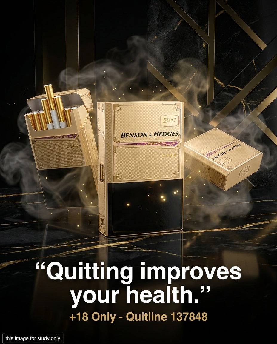Benson & Hedges Gold Plain Cigarettes 20s x 10 Packs - Full Flavour Non-Filter Classic Premium