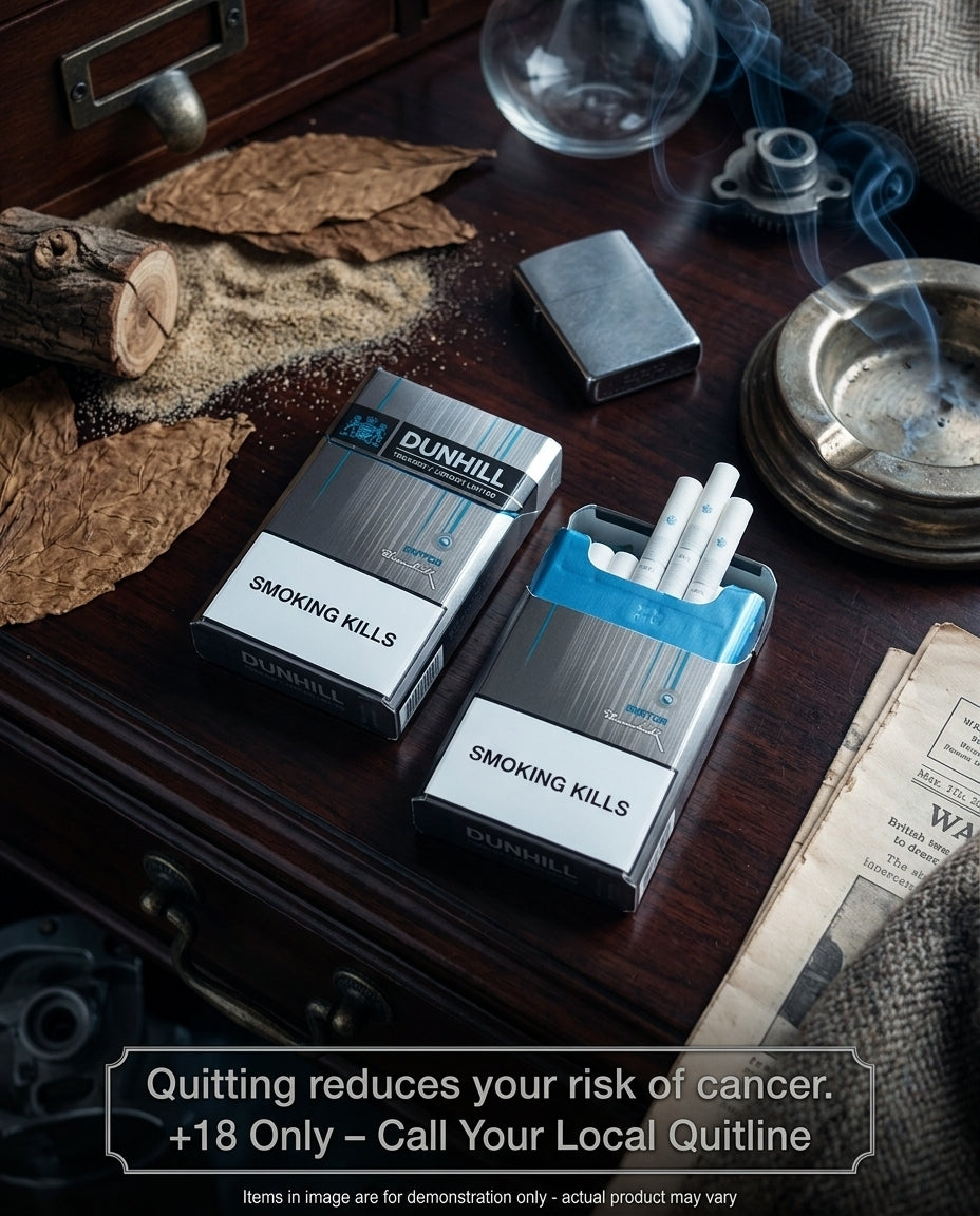 Dunhill Grey Switch Menthol England Cigarettes 20s x 10 Packs – Refined Cool Menthol, Direct Delivery to Your Door