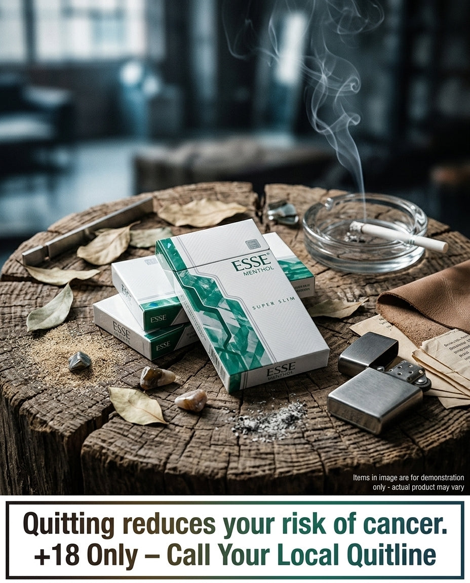 Esse Menthol Super Slim Cigarettes 20s x 10 Packs – Ultra-Slim Cool Refreshment, Fast Shipping to Your Door