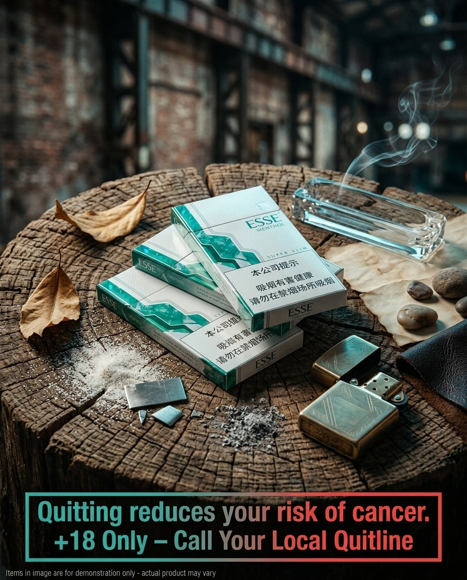 Esse Menthol Super Slim Cigarettes 20s x 10 Packs – Ultra-Slim Cool Refreshment, Fast Shipping to Your Door