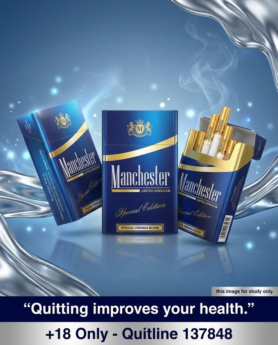Manchester Blue Special Cigarettes 20s x 10 Packs - Smooth Balanced Mid-Light Premium Value