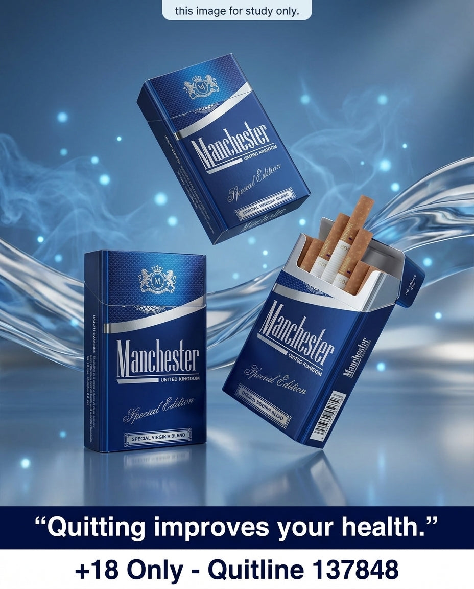 Manchester Blue Special Cigarettes 20s x 10 Packs - Smooth Balanced Mid-Light Premium Value