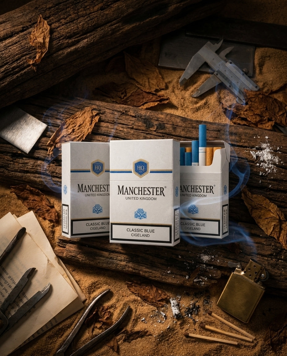 Manchester Classic Blue Plain Cigarettes 20s (10 Packs) - Smooth Everyday Value with Quick Delivery Across All States