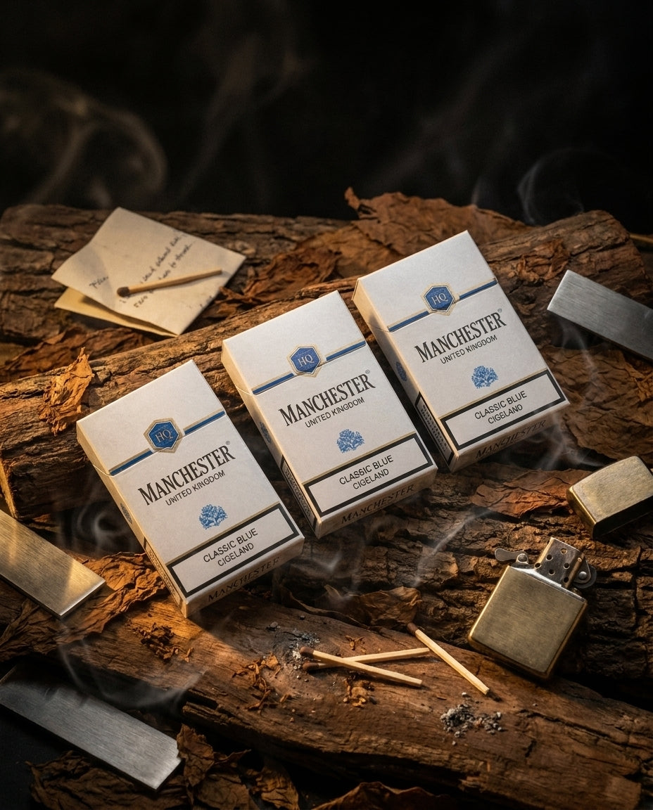 Manchester Classic Blue Plain Cigarettes 20s (10 Packs) - Smooth Everyday Value with Quick Delivery Across All States