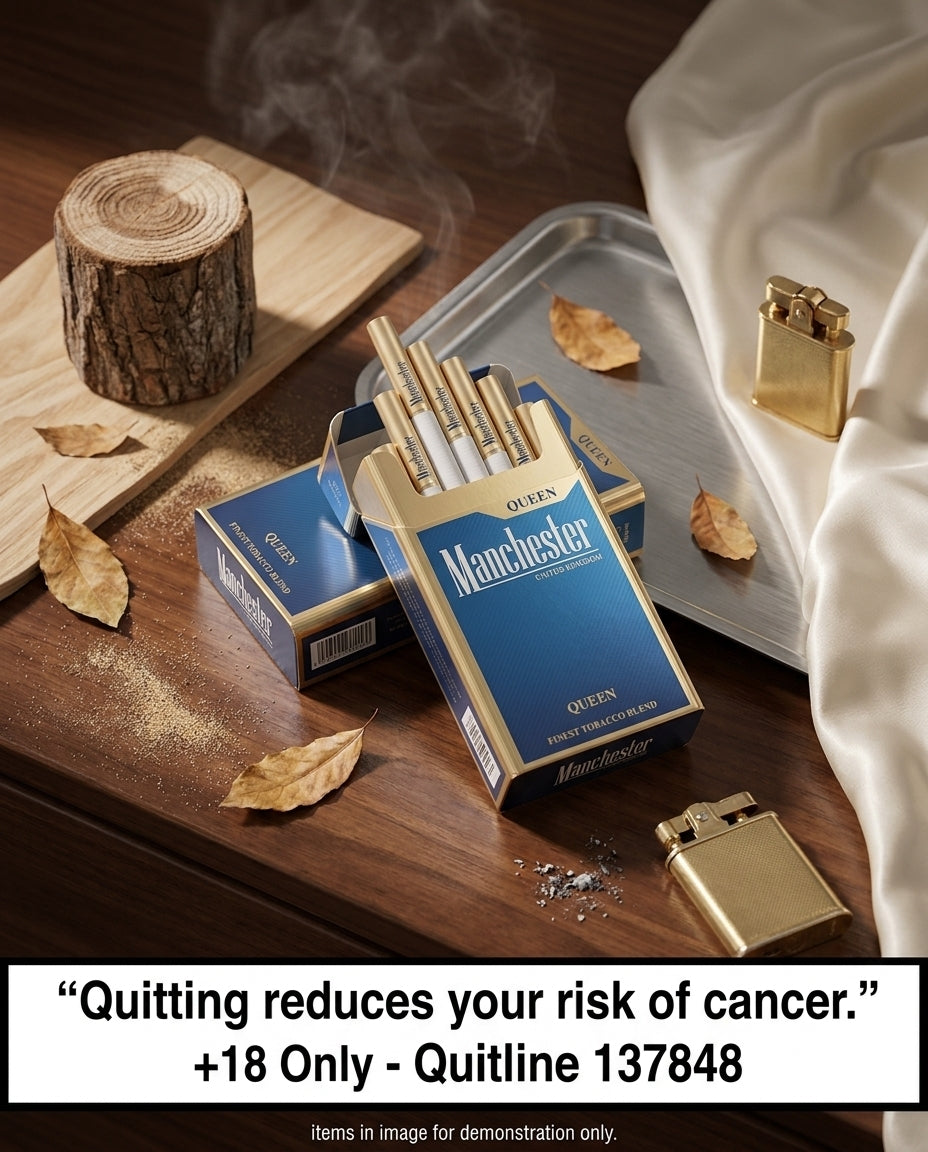 Manchester Queen Cigarettes 20s x 10 Packs – Elegant Slim Design, Delivered to Your Door