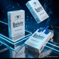 Manchester Sapphire Blue Plain Cigarettes 20s x 10 Packs - Unfiltered Light Pure Tobacco Budget Value