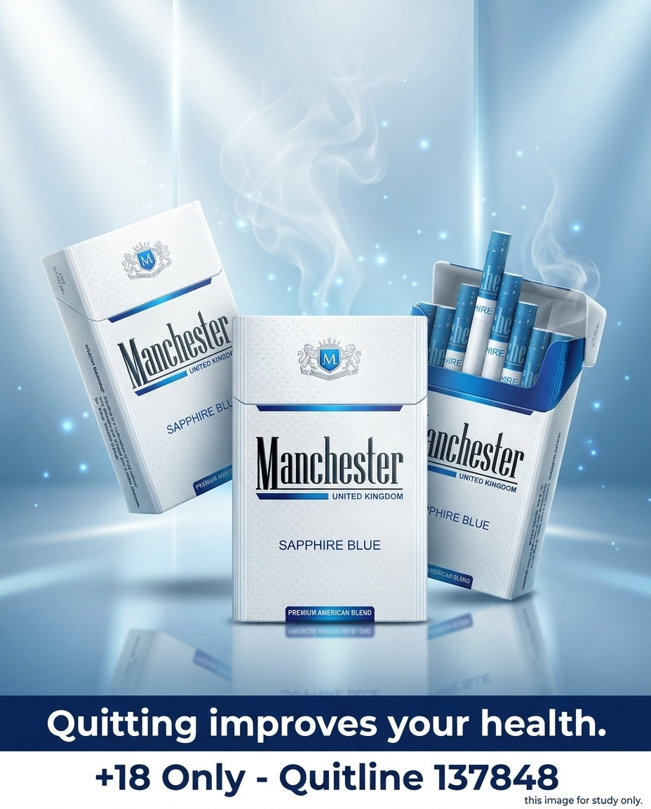 Manchester Sapphire Blue White Cigarettes 20s x 10 Packs - Ultra Mild Smooth Clean Budget