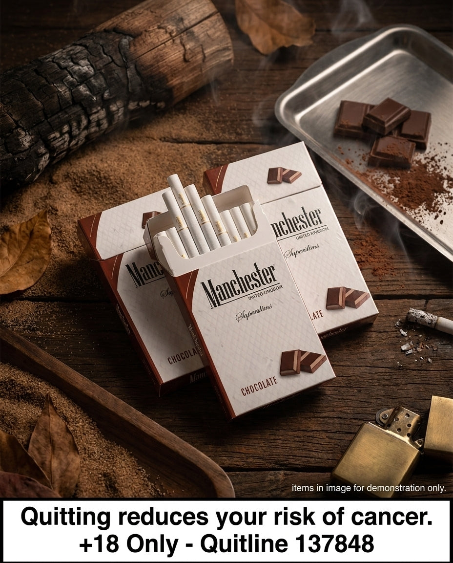 Manchester Superslims Chocolate 20s x 10 Packs – Slim Chocolate Flavour, Fast Shipping to Your Door