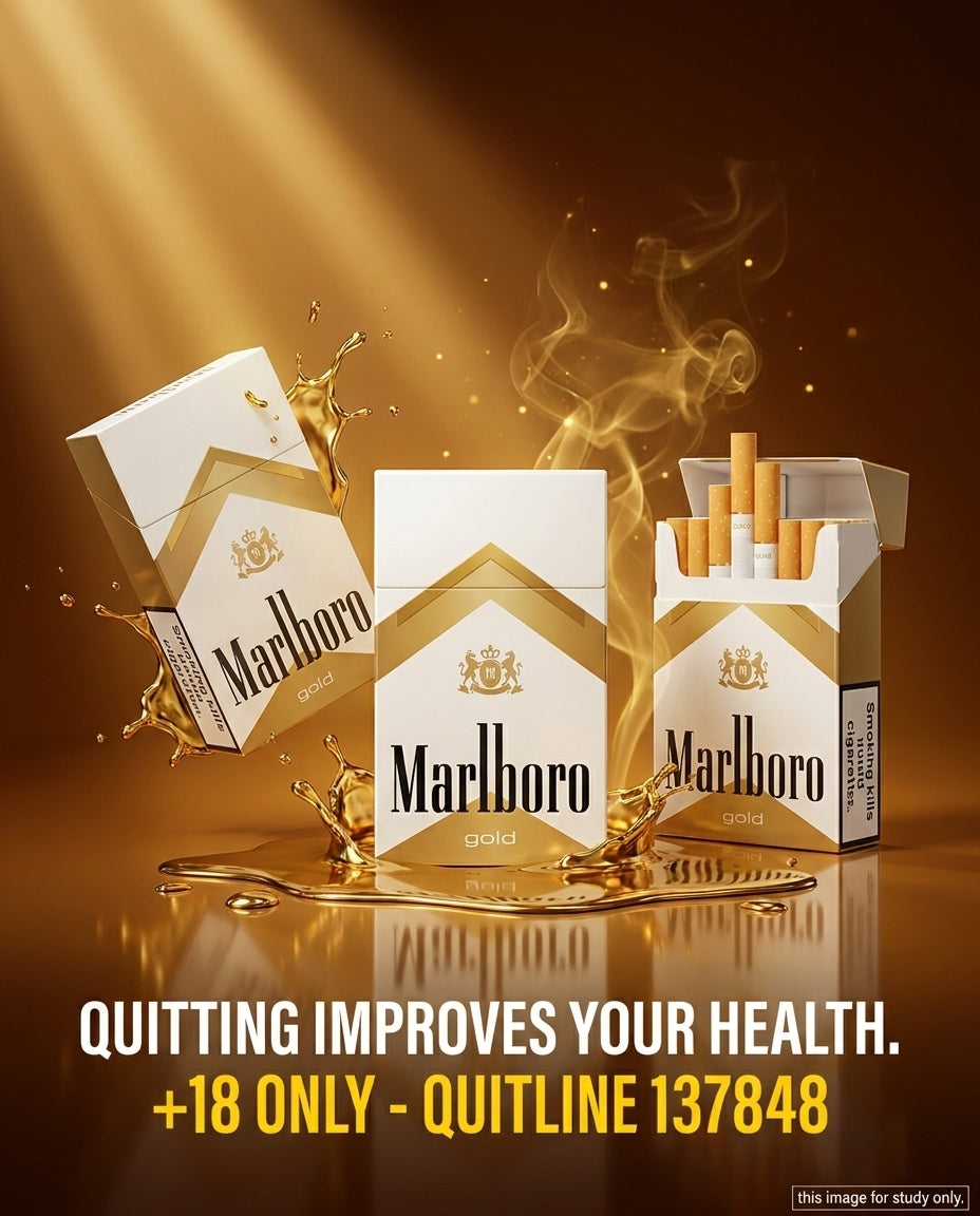 Marlboro Gold Cigarettes 20s x 10 Packs - Smooth Light Premium Blend Clean Finish