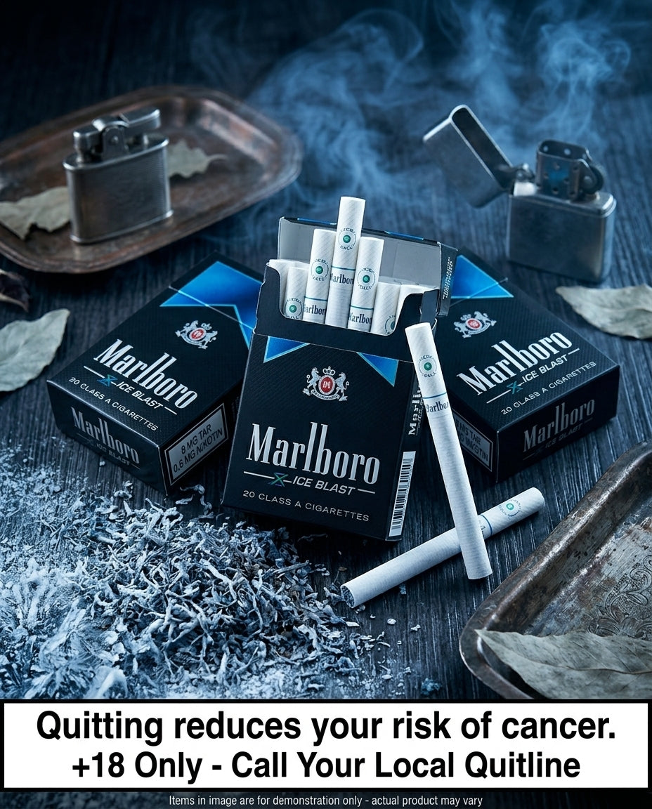 Marlboro Ice Blast Cigarettes 20s x 10 Packs – Cooling Menthol Power, Fast Delivery to Your Door