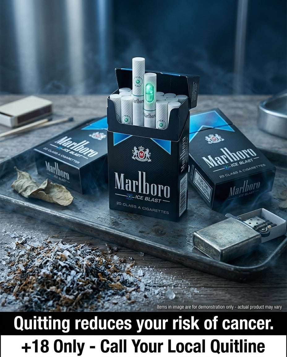 Marlboro Ice Blast Cigarettes 20s x 10 Packs – Cooling Menthol Power, Fast Delivery to Your Door