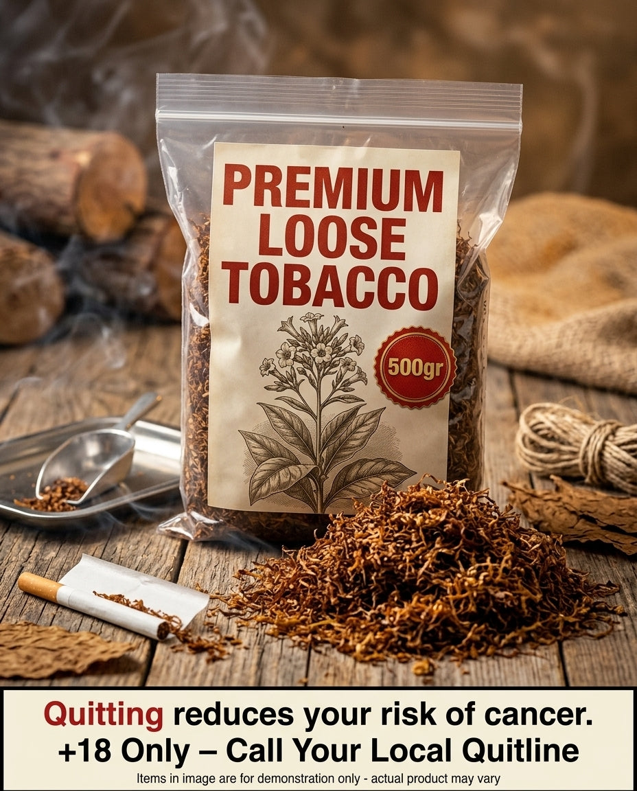 Premium Loose Tobacco 500g – Rich Blend, Smooth Rolling Experience, Fast Shipping to Your Door